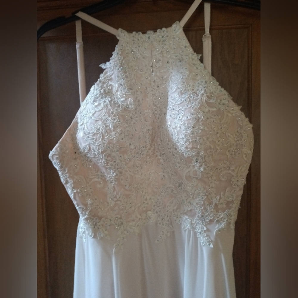 Escape Bride's Maid Dress Light Pink & Diamond Bling Dress - Picture 10 of 11
